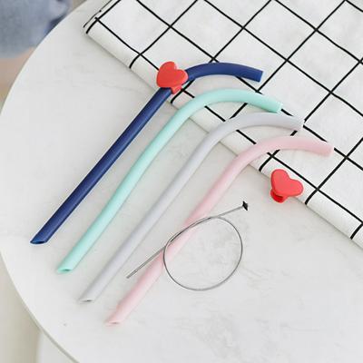 Environmentally Friendly Easy to Clean Collapsible Silicone Straw for Adult