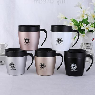 304 Stainless Steel Coffee Cup Business High-end Gift Cup Office Household Water Handle Vacuum Cup