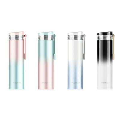 340ml Modern Shiny Thermal Water Bottle Double Walled Vacuum Bottle with Fine Mesh Infuser