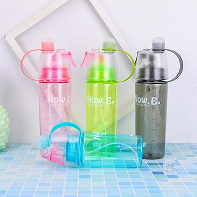 Mist Water Bottle Sports Plastic Bottle in Vibrant Color with Leakproof Cap