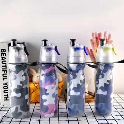 500ml Mist Water Bottle Double-walled Sports Bottle with Leakproof Lid