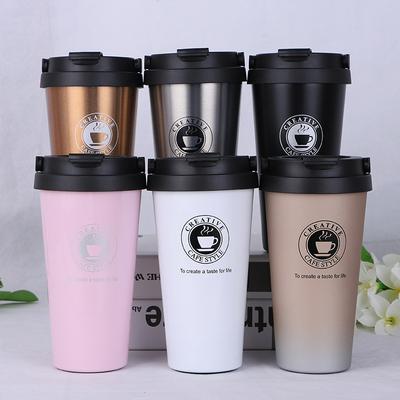 500 ml Stainless Steel Coffee Cup Fashion Car Large Capacity Water Cup Portable Mug