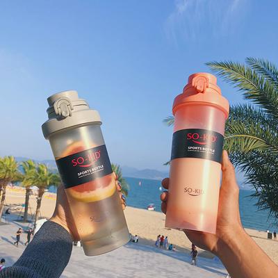 Student Plastic Cup Fitness Sports Cup Outdoor Portable Leak-proof Water Bottle