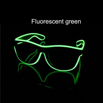 Fashion Unisex Battery Powered Cold Light Personality Dance Decoration Bar Party Gifts LED EL Luminous Glasses 
