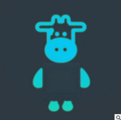 Luminous Cartoon Switch Stickers Cat Stickers Fluorescent Fairy Moon and Stars Stickers