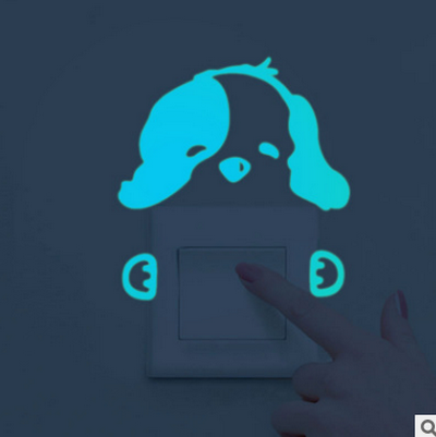 Luminous Cartoon Switch Stickers Glow Stars Stickers Night Brighten Wallpaper