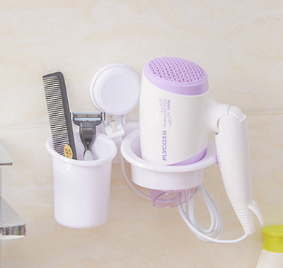  Innovative Design Wall Mount Suction Cup Fen Holder Comb Rack Kit Plastic Storage Bathroom Organizer Sale Hanger