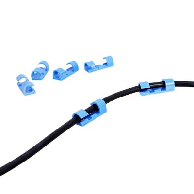 20pcs Self-adhesive Wire Retainer Clip Desktop Organizer Solid Line Clamp Fixed Wire Cable Clips Housekeeping Storage Rack