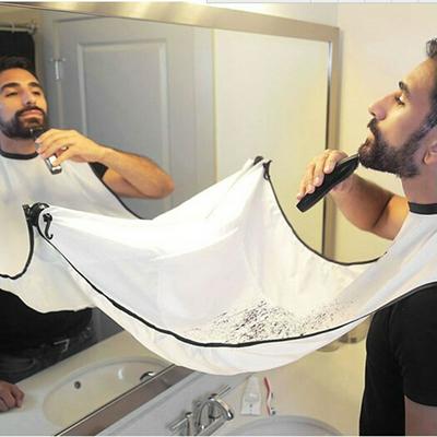 Pongee Beard Care Shave Apron Bib Trimmer Facial Hair Cape Sink Color Random Waterproof