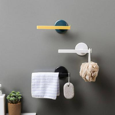 Simple Color T-shaped Towel Rack Punch-Free Bathroom Towel Hooks