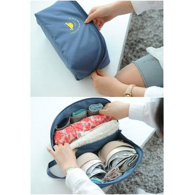 26x14x14cm Cute Cartoon Pattern Fashion Travel Large Capacity Partition Bra Underwear Zipper Handbag Storage Bag 