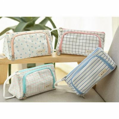 Pencil Pen Case Student Office College Middle School High School Large Storage Bag Pouch Holder Box Organizer Green