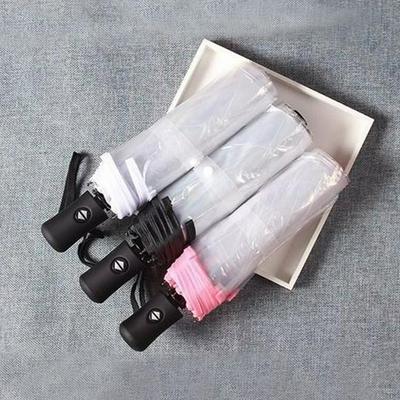 Transparent Plastic Sun Rain Umbrella with Auto Open Close Button