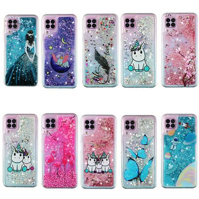 Quicksand Fashion Pattern Shockproof Scratch Resistant Soft TPU Back Cover Phone Case for HUAWEI P40 Lite