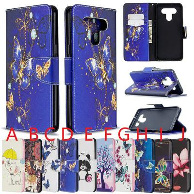 Merge Colored Painting All-round Protection PU Leather Phone Protective Case with Card Slots&Stand for HUAWEI P Smart 2020