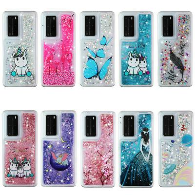 Quicksand Fashion Pattern Shockproof Scratch Resistant Soft TPU Back Cover Phone Case for HUAWEI P40