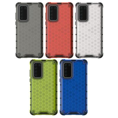 Honeycomb Pattern Detachable Hard PC + Soft TPU Back Cover Case for Huawei P40