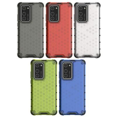 Honeycomb Pattern Detachable Hard PC + Soft TPU Back Cover Case for Huawei P40 Pro