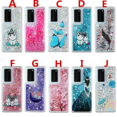 Colored Painting Liquid Quicksand Shockproof Soft TPU Back Cover Protective Case for Huawei P40 Pro