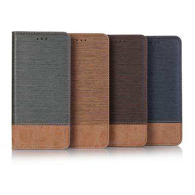 Cross Pattern Contrast Color Wallet Flip Stand with Card Slot and Picture TPU + PU Leather Protecting Case for  Huawei P20 Pro 