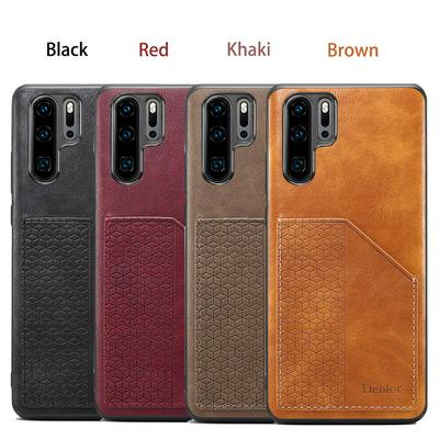 Card Holder Phone Case for Huawei P30 Pro, Leather-coated Hard Phone Cover