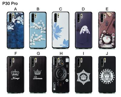 Cat Plum Snow Colored Pattern Anti-Scratch Soft TPU Back Cover Protective Case for Huawei P30 Pro