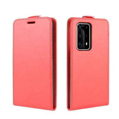 R64 Pattern Single Fold Edge Up and Down Vertical Flip PU Leather + Soft TPU with Card Slot and Magnetic Buckle Case for Huawei P40 Pro+