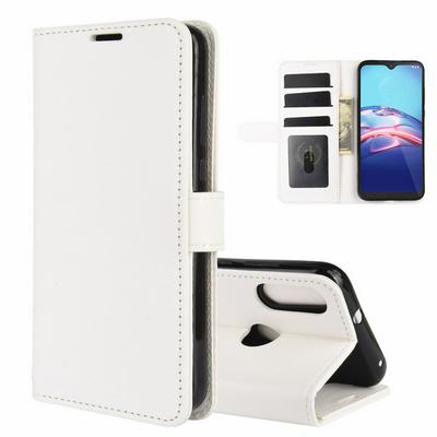 R64 Pattern Single Fold Edge Side Flip Shockproof PU Leather + Soft TPU Picture Frame Magnetic Buckle with Stand and Card Slots Wallet Case for Motorola Moto E (2020)