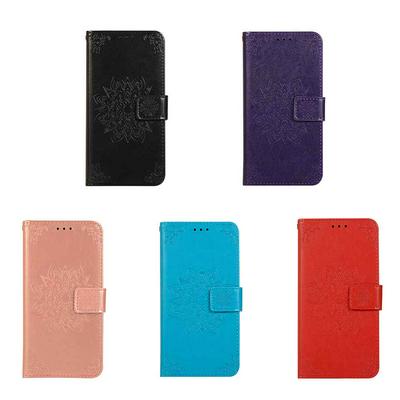 Embossed Mandal Pattern PU Leather + Soft TPU Card Slots with Stand Support Magnetic Absorb Protective Cover Case for Huawei Mate 30 