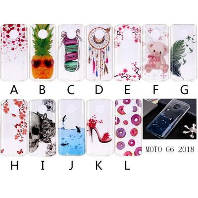 Colored Painting High Transparent Soft TPU Back Cover Case for Motorola Moto G6
