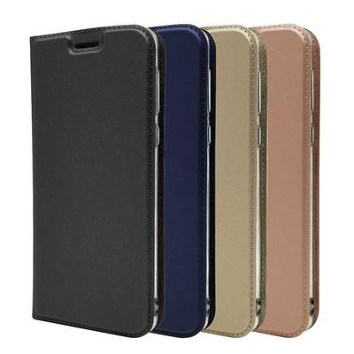 Voltage Magnetic Attraction Solid Color Side Flip Shockproof PU Leather + Transparent TPU with Card Slot and Stand Protective Case for Motorola Moto G6 Plus