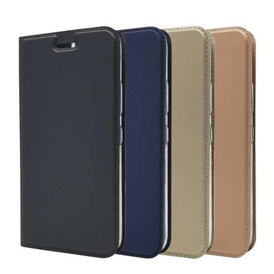 Voltage Magnetic Attraction Solid Color Side Flip Shockproof PU Leather + Transparent TPU with Card Slot and Stand Protective Case for Motorola Moto G5S Plus