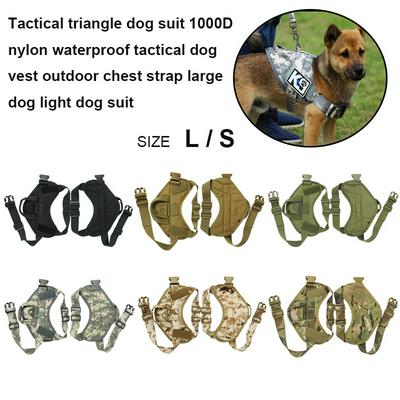 Tactical Triangle Dog Clothes 1000D Nylon Waterproof Tactical Dog Vest Outdoor Chest Strap Large Dog Lightweight Clothes