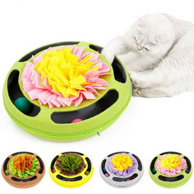 EVA Pet Sniffing Fairway Toy Cat's Slow Food Bowl Puzzle Entertainment Turntable Ball