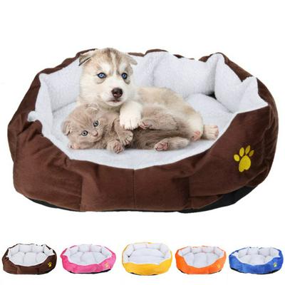 Dog Bed Warming House Soft Nest Baskets Autumn and Winter Warm Soft Fleece Mat Kennel For Cat Puppy
