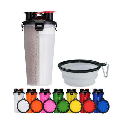 Pet's Water Bottle Set Dog's Water Bottle with Collapsible Bow for Traveling, Walking