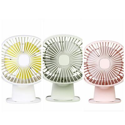 Square Box Night Light Fan 2000mAh Usb Rechargeable Student Desktop Bedside Mini Clip Electric Fan