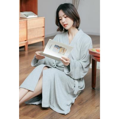 Women's Thicken and Long Toweling Nightgown Spa Sweat Steam High-end Bathrobe for Autumn and Winter