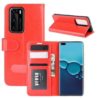 R64 Pattern Single Fold Edge Shockproof PU Leather + Soft TPU Picture Frame Card Slots with Magnetic Buckle and Stand Wallet Case for Huawei P40