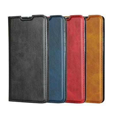 Calf Pattern Shock-Absorption Side Flip PU Leather + Soft TPU Wrist Strap with Card Slot and Stand Wallet Case for Huawei P40 