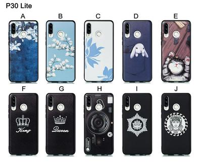 Cat Plum Snow Colored Pattern Anti-Scratch Soft TPU Back Cover Protective Case for Huawei P30 Lite