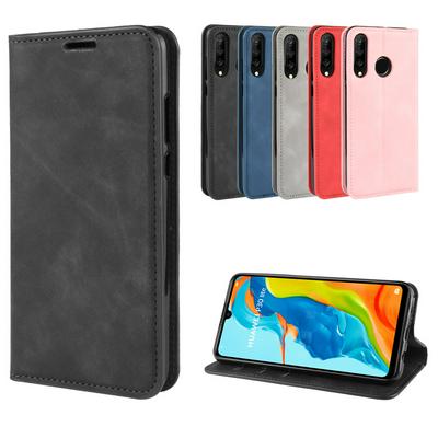 Retro Pattern PU Leather + Soft TPU Card Slots with Stand Support and Wallet Magnetic Absorb Protective Case for Huawei P30 Lite 