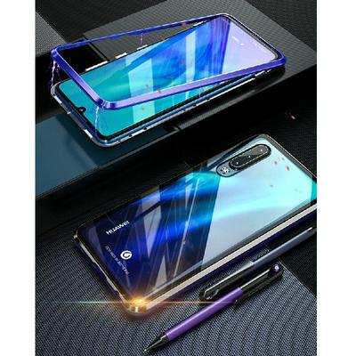HD Transparent Tempered Glass Magnetic Adsorption Back Cover Case for Huawei P30