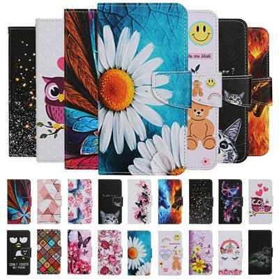Colored Painting Wrist Strap Style Shock-Absorption Side Flip PU Leather + Soft TPU Card Slots with Magnetic Buckle and Stand Wallet Protective Case for Huawei P Smart (2019) / Honor 10 Lite