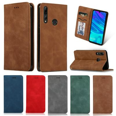 Solid Color PU Leather + Soft TPU with Picture Frame Card Slots Stand Wallet Protective Case for Huawei P Smart (2019) 