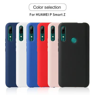 Solid Color Anti-Scratch Shockproof Silky Soft TPU Silicone Back Cover Protective Case for Huawei P Smart (2019)