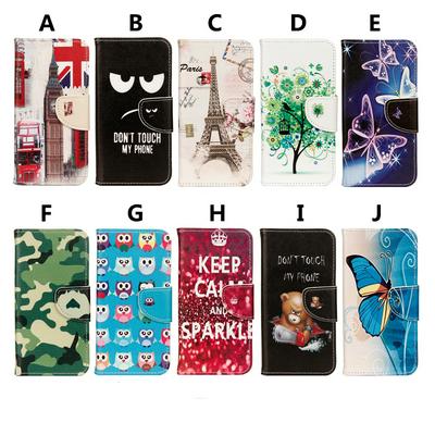 Owl Bear Tower Sparkle Colored Painting with Wallet Magnetic Flip Stand Card Slots TPU + PU Leather Protector Case for Huawei P Smart (2019) 