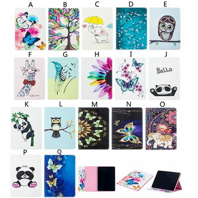Colored Painting PU Leather + Soft TPU Card Holder with Magnetic Buckle and Stand Support Wallet Cover Protecting Case for iPad Pro 11（2018）