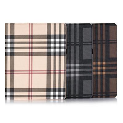  Grid Pattern Wallet Card Slots Picture Side Flip Stand PC + PU Leather Protecting Case for iPad Pro 12.9（2018）