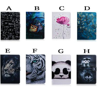 Wallet Tablet Case for iPad Air (2019), Animal Pattern Leather Tablet Cover With Card Slots